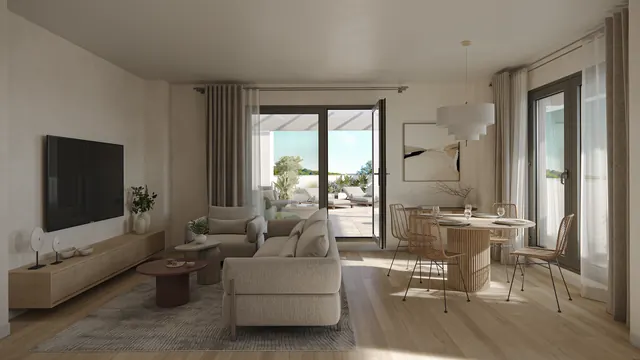 Magnolia · Salón comedor &mdash; render interiores